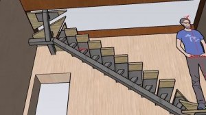 Проект лестницы на моно косауре угол наклона 37 градусов