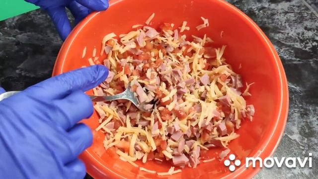 Конвертики из лаваша с сыром и колбасой / армянский лаваш с начинкой