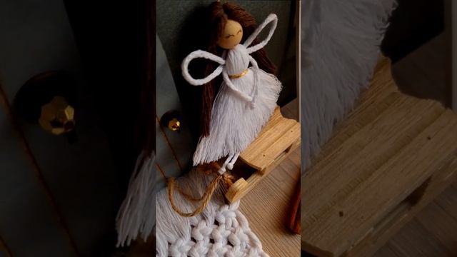 Macrame angel, easy macrame tree, Christmas decorations, Christmas compositions, Christmas story