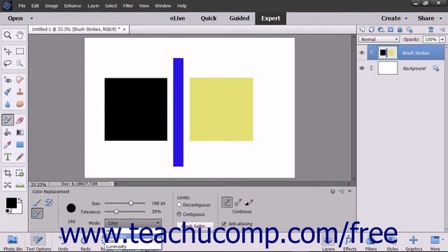 Photoshop Elements 2018 Tutorial The Color Replacement Tool Adobe Training смотреть онлайн