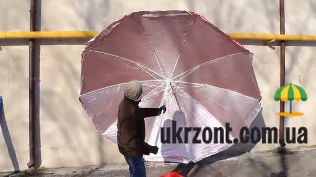 зонт 3м на 10 спиц с напылением без клапана ukrzont.com.ua - смотреть ...