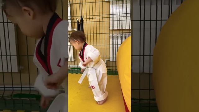 2- летняя девочка в тхэквондо #тхэквондо #taekwondo #дети