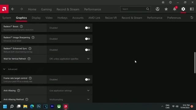 My AMD Radeon Settings - AMD Software: Adrenaline Edition