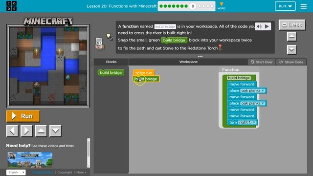 Code.org Express Lesson 20.8 Functions in Minecraft | Answers Explained | Course E Lesson 10.8 смотреть онлайн