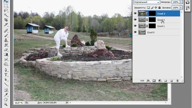 Создаем коллаж с размноженным человеком в Photoshop смотреть онлайн