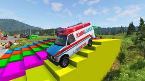Flatbed Trailer Cars Transportation with Truck - Pothole vs Car - BeamNG.Drive #321