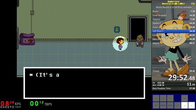 UNDERTALE neutral speedrun in 59:02.12 смотреть онлайн