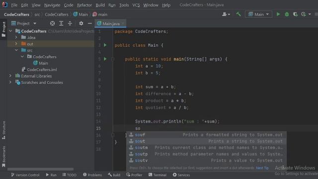 Arithmetic Operations  Java