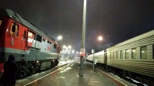 Ульяновск.Поезд №347/348 Санкт-Петербург - Уфа.Стоянка,отправление со станции Ульяновск-Центральный