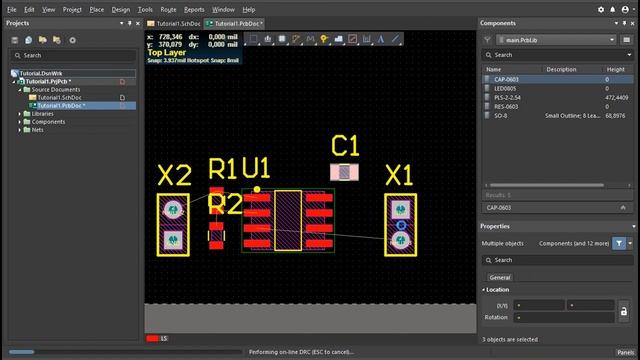 Altium Designer 19 урок 3 - Первая печатная плата