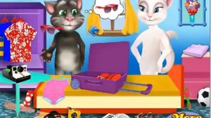 Говорящий КОТ ТОМ и Анжела готовятся к свадебному путишествию. Мультик для детей.