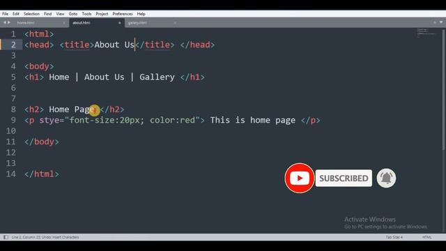 How to link one page to another in html