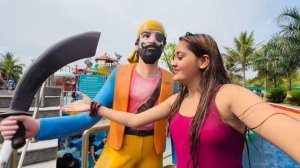 Most Thrilling & Adventure Rides of Wet N Joy Waterpark Shridi | Bindass Kavya Family Picnic Pt2