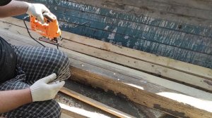 Показываю Решил раскроить брус 150 на 150 6 метров циркулярной пилой с глубиной пропила на 55