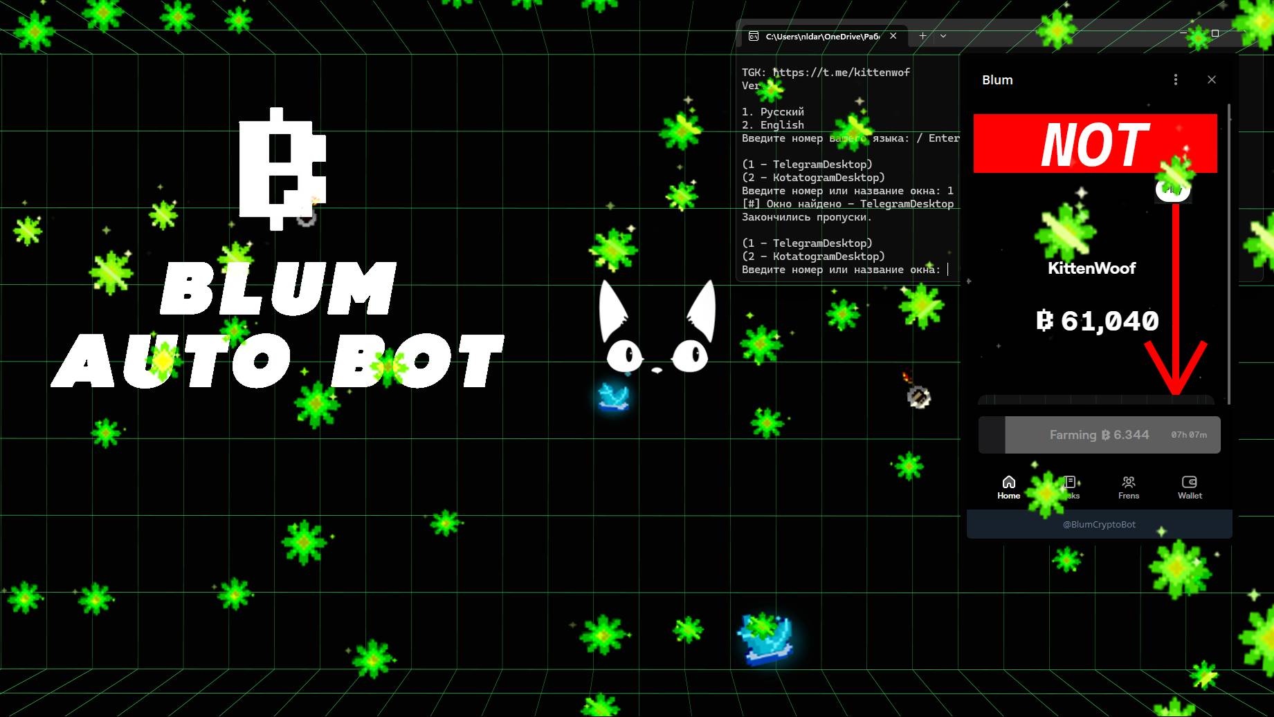 Обновление Blum-Фарм без API: Не видно кнопку Play