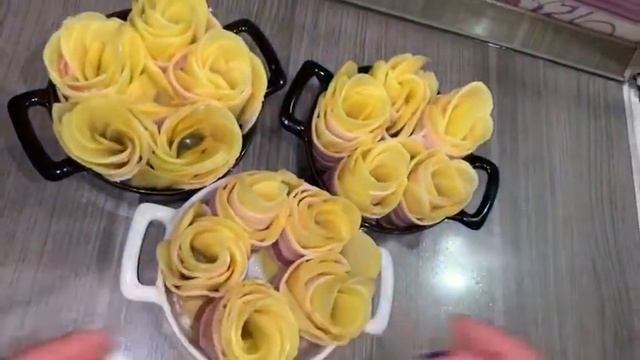 РОЗОЧКИ ИЗ КАРТОШКИ И БЕКОНА | для любителей картошки | Что приготовить? смотреть онлайн