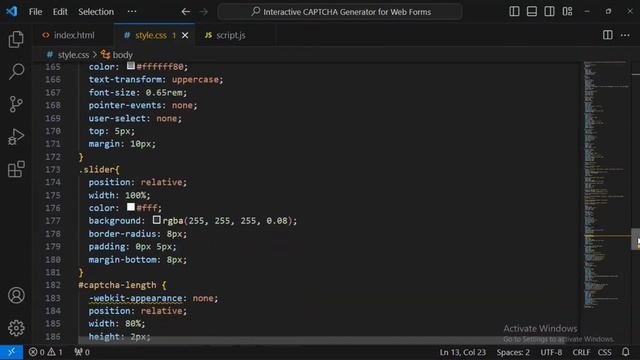 How to Build a Custom CAPTCHA Generator for Your Website || CSS Creative Design