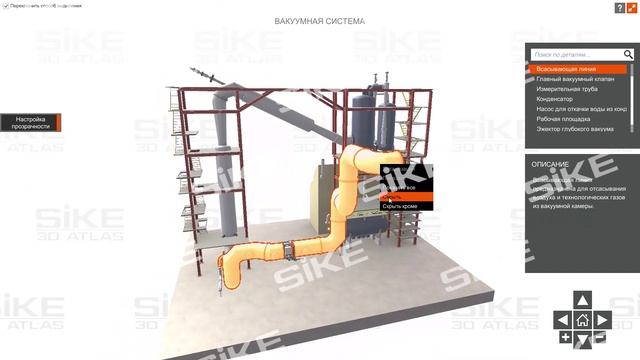 Устройство агрегата вакуумирования стали (АЦВ) — Онлайн-тренажер (3D Атлас) SIKE