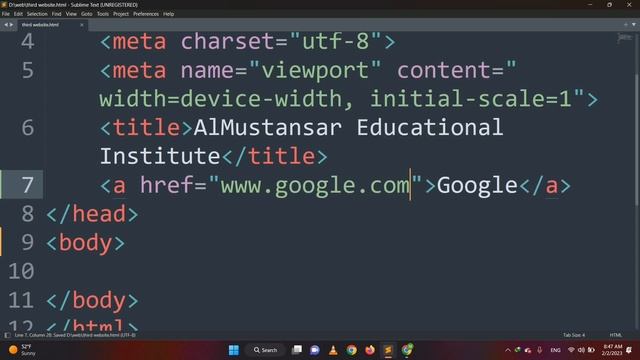 Learn Web Development | How to link any website or Page to your website | Anchor Tag