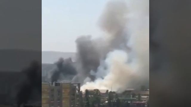 В Тбилиси загорелся один из объектов МВД страны