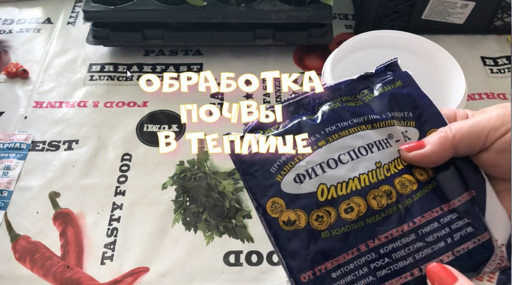 Обработка почвы в теплице фитоспорином