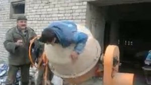 в бетономешалке