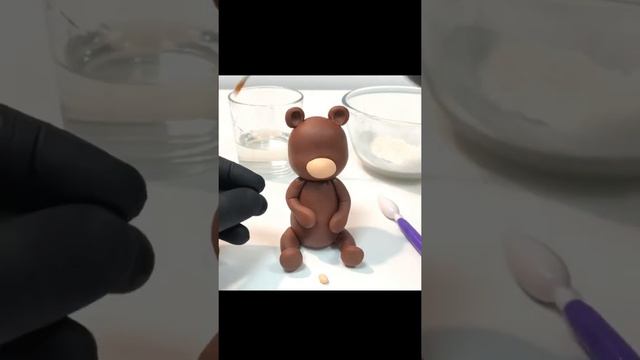 Мишка из сахарной мастики / Teddy bear made of sugar paste