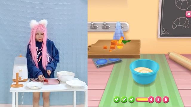 Imitate Angela to Make Super Delicious Cakes - My Talking Angela 2 Real Life Part 36 Catch Trend смотреть онлайн