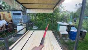 Беседка в стиле лофт своими руками