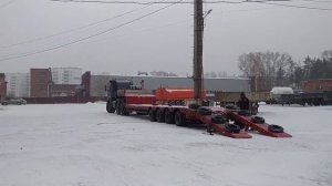 Погрузка на трал - бульдозера D65 \ часть 1