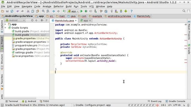 Add Support Libraries of RecyclerView, CardView to Android Studio Project смотреть онлайн