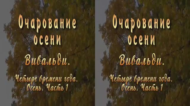 3D. Вивальди. Четыре времени года. Осень (часть 1) / Vivaldi. Four Seasons. Autumn (part 1)