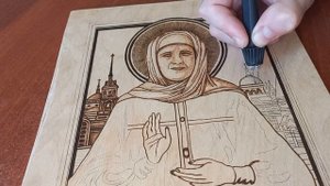 Выжигание по дереву!!!Икона Своими Руками!