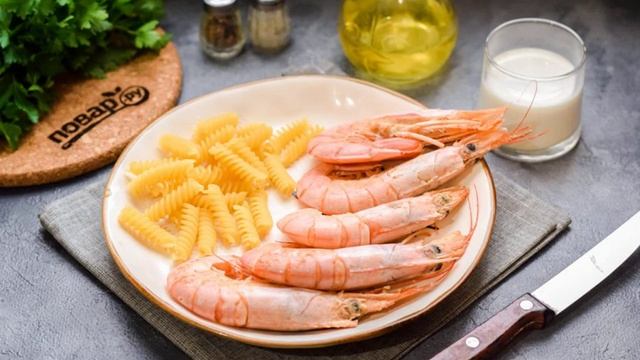 Паста с лангустинами в сливочном соусе смотреть онлайн