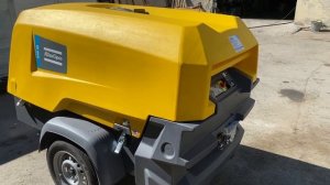 Дизельный компрессор XAS 88 Atlas Copco - запуск