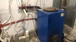 Заводской пиролизный котел на отработке 50кВт с наддувом