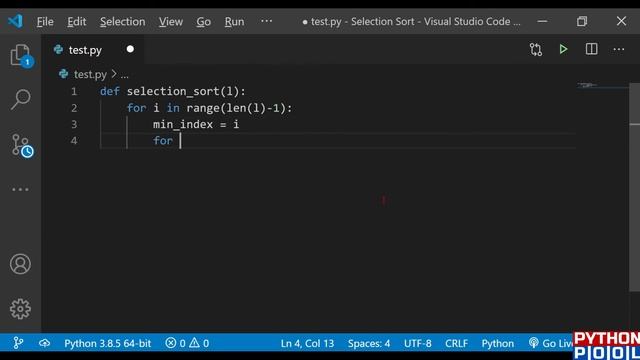 Selection Sort Algorithm in Python With Program