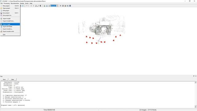 COLMAP demonstration (2021-01-24)