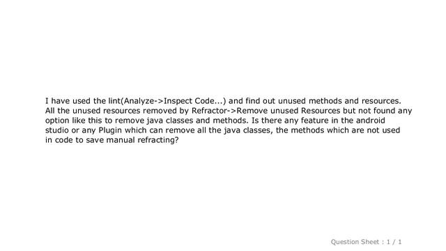 Android : Remove all unused classes,methods from Android Studio project смотреть онлайн
