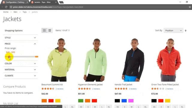 Ajax Price Slider / Custom Product Filter Mconnect Magento 2 Extension Configuration смотреть онлайн