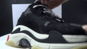 First Look!!! Balenciaga Triple S Sneakers Black Unboxing HD Review From ajking.ru