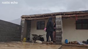 A nomadic couple's efforts on a heavy rainy day after the rustic echo channel fades