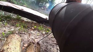 Походная печь длительного горения из бочки 60л своими руками