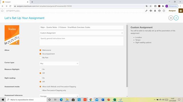 Rozpoczęcie pracy z darmowym kontem nauczyciela w SmartMusic, cz. 4 - Planowanie przydziałów zadań. смотреть онлайн