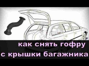 Снятие резиновой Гофры с багажника. Опель