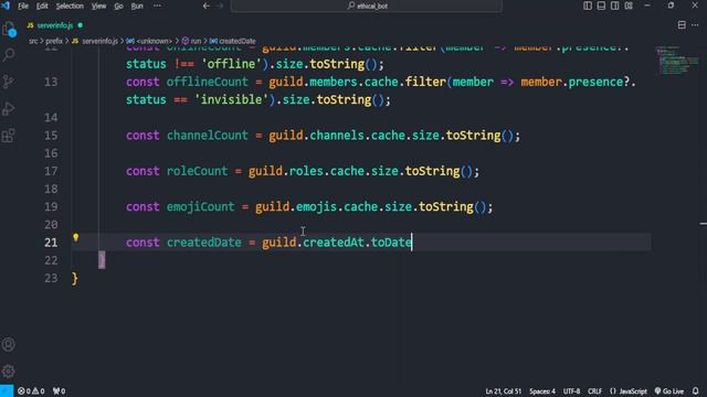 Discord.js v14 Tutorial: Creating a Server Info Prefix Command