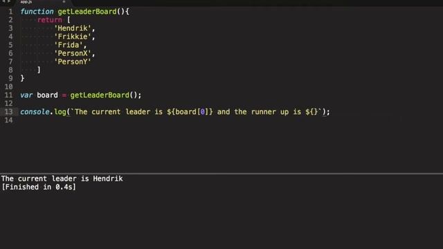 ES6: Destructuring Arrays