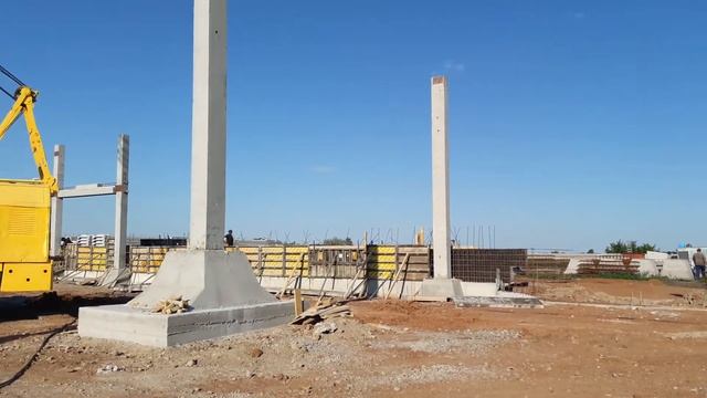 Монтаж железобетонных колонн смотреть онлайн