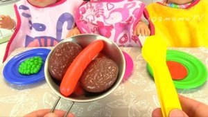 Жидкий Десерт Для Тройняшек Беби Бон Кушают Овощи Мультики Как Мама Играет в Куклы 108мама тв