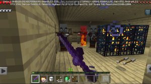 Сражаюсь против разбойников в корабле возле деревни в Minecraft